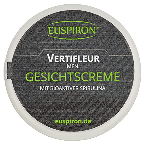 Vertifleur Men Gesichtscreme Mini mit Spirulina (5 ml) - für die tägliche Pflege der maskulinen Haut, regeneriert und pflegt intensiv mit Feuchtigkeit von Euspiron