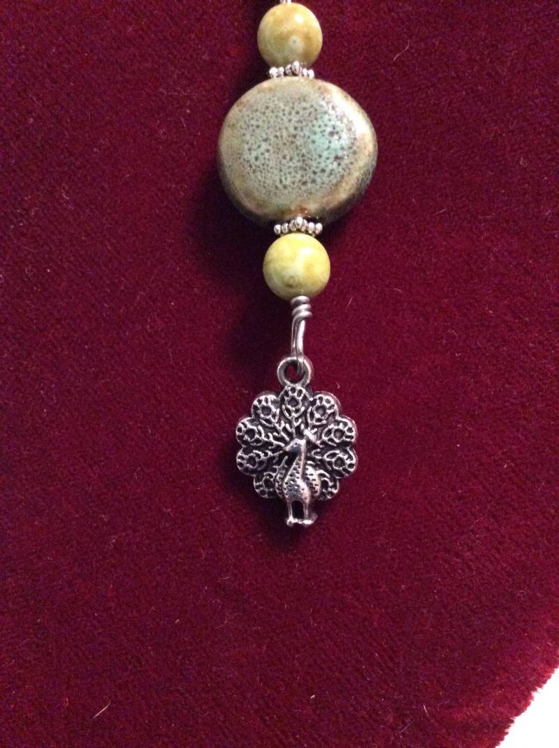 Pfau Charm Perlen Reißverschluss Pull, Geldbörse von EuthymicThreads