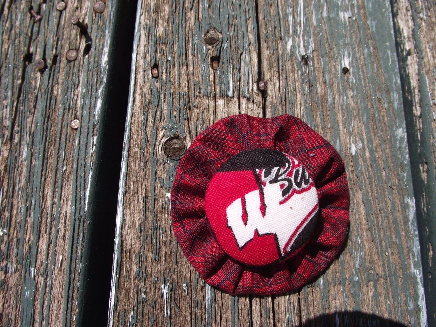 Runde Wisconsin Dachs Pin Brosche von EuthymicThreads