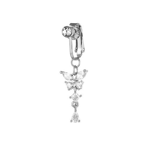 Euvdora Bauchnabelpiercing, künstlicher Bauchnabelring, modisch, schlichtes Piercing, Schmuck für Hochzeit, Geburtstag, Reise-Souvenir, 1 Stück von Euvdora