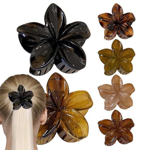 Euyehn Blumen-Haarspangen für Damen, 6 x Retro-Haarklammern, französischer Stil, elegante Haarnadeln, Hinterkopf, Dutt, Kopfschmuck von Euyehn