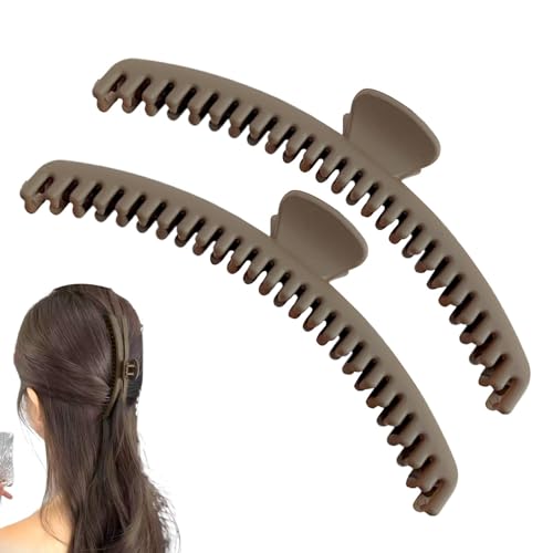 Euyehn Haarkrallen, Haarkrallenklammern | Pack von 2 Halten Sie alles gefrostete Haarclips - Accessoires für Frauen Styling, große Barrettes starker Griff, schlanke Brötchenstifte für Dicke & Dünn von Euyehn
