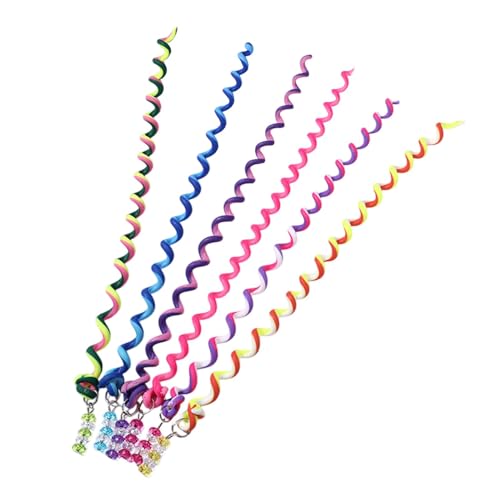 Euyehn Haarseilwickel, Haarzopfband,Multi Rainbow Flechthaar Bunte Silikonkrawatte - Multi-elastisches Regenbogen-Flechthaarband für Mädchen und Frauen von Euyehn