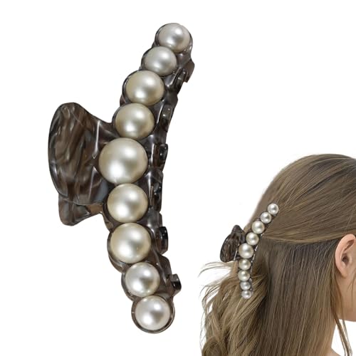 Euyehn Haarspangen mit Perlen, elegante Haarspangen – lange Haarklammern, ausgefallene Perlen-Haar-Accessoires für Frauen und Mädchen von Euyehn