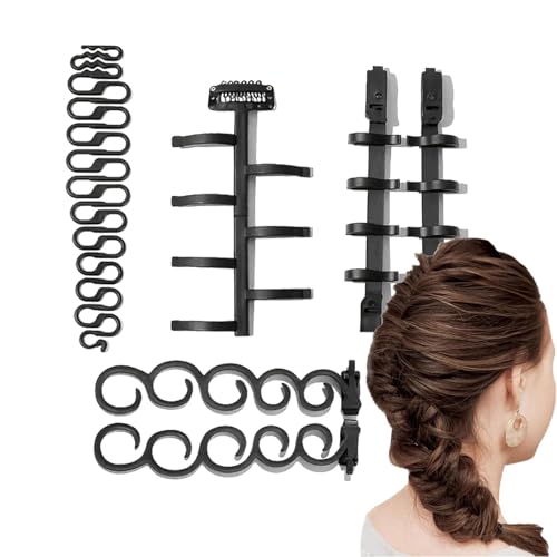 Euyehn Haarstyling-Werkzeuge | Ergonomisches Haarstyling-Set für Frauen | Tragbares Haarstyling-Werkzeug, Mädchen-Haarflechtset für den Alltag, Partys Euyehn Haarstyling-Werkzeuge | Ergonomisches Haarstyling-Set für Frauen | Tragbares Haarstyling-Werkzeug, Mädchen-Haarflechtset für den Alltag, Partys von Euyehn