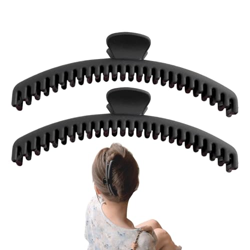 Euyehn Halten Sie alles Haarklauenclip, Haarkrallen - Pack von 2 Halten Sie alles gefrostete Haarclips | Big Barrettes, Bananen -Haarnadeln, starke Grip -Frauen -Styling -Accessoires zum Styling Short von Euyehn