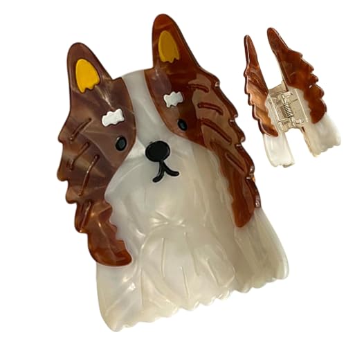 Euyehn Hundekrallen-Haarspange, Krallenspangen für Damen - Tierhaarspange in Hundeform mit starkem Halt,Haarspange im Cartoon-Hunde-Design, Acryl-Mädchen-Haarnadeln für Mädchen, Frauen, Erwachsene von Euyehn