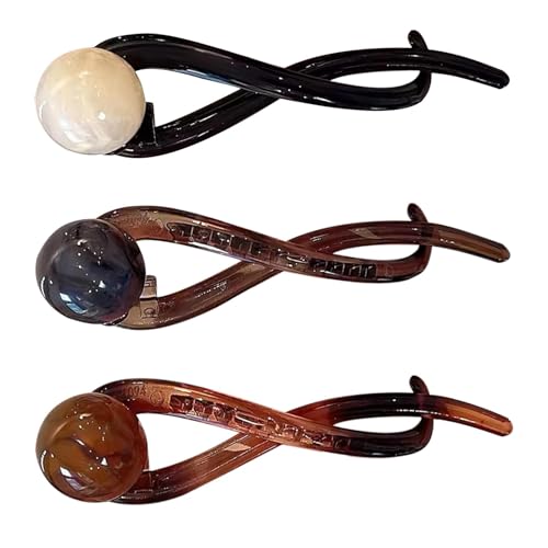 Euyehn Modische Perlen-Haarspange, französische Haarnadel | Modische Perlen-Haarspange für Mädchen im französischen Stil | Styling Tools Schicke französische Haarnadel für, Freizeit, Ausflug, von Euyehn