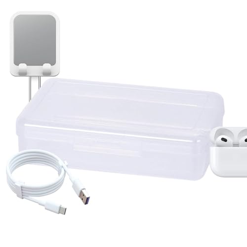 Euyehn Schreibwaren-Box – Federmäppchen, Organizer, transparente Schreibwaren-Aufbewahrungsbox – ästhetisches Federmäppchen mit großer Kapazität, tragbares Federmäppchen für Kinder, Mädchen, von Euyehn