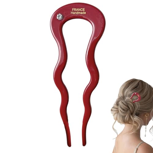 Euyehn Twist Haarspange,Französische Haarspange | Stilvolle Twist-Haarspange | Französische U-förmige Haarnadeln für Frauen, starke Twist-Haarspangen für dickes und langes Haar von Euyehn