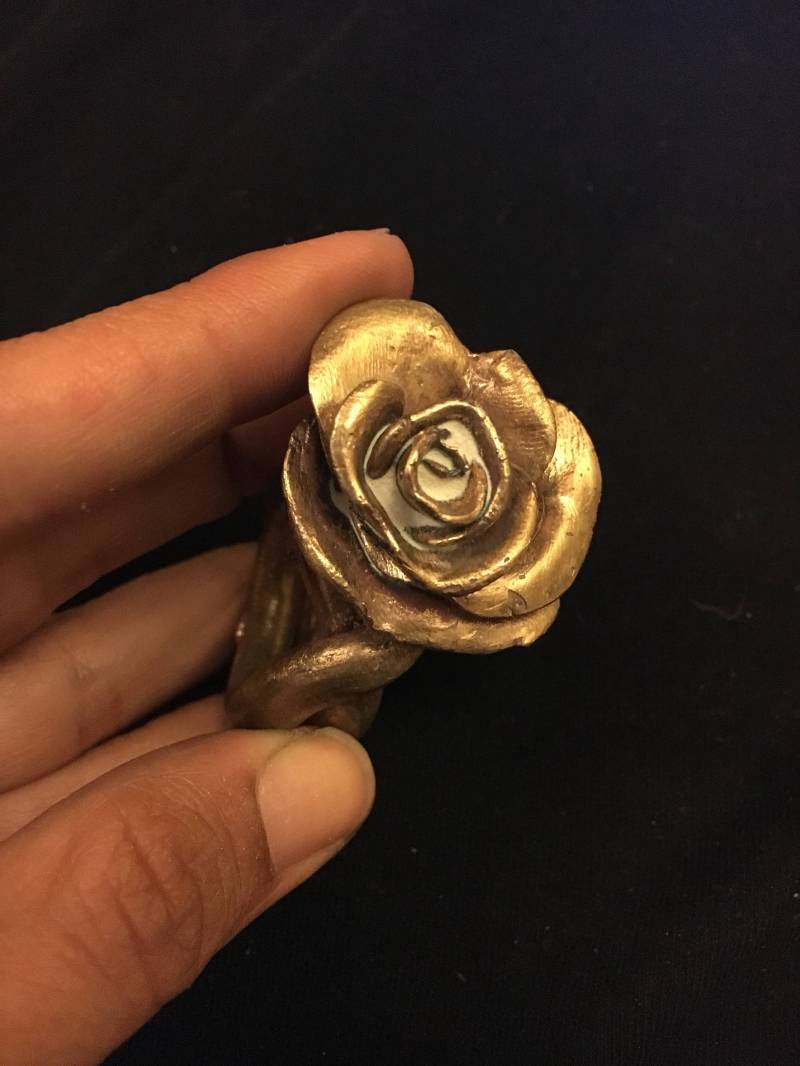 Bronze Rose Statement Ring von EvaBalli