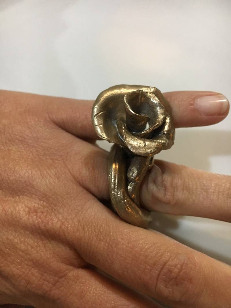 Bronze Rose Statement Ring von EvaBalli