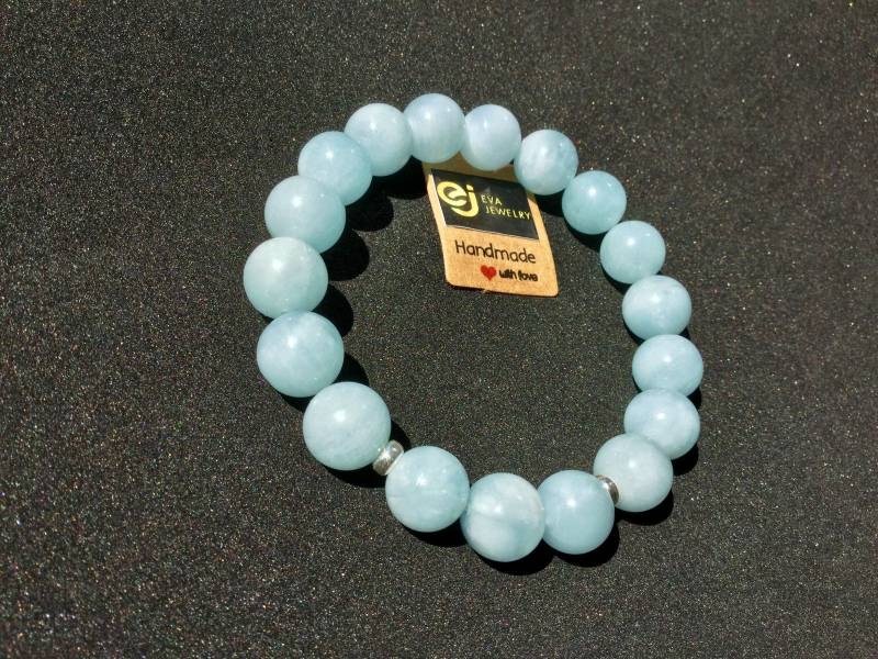 Aquamarin Armband, 10mm, Schmuck, Echte Perlen, März Geburtsstein, Naturalbracelet, Edelstein Schmuck Geschenk Aquamarin Armband, 10mm, Schmuck, Echte Perlen, März Geburtsstein, Naturalbracelet, Edelstein Schmuck Geschenk von EvaJewelryLT