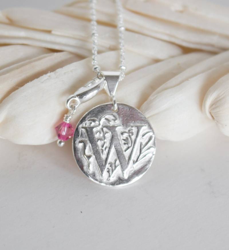 W Initial Halskette Pmc , Anhänger Metall Ton Schmuck Personalisierter Monogramm W Initial Halskette Pmc , Anhänger Metall Ton Schmuck Personalisierter Monogramm von EvaLineJewelry