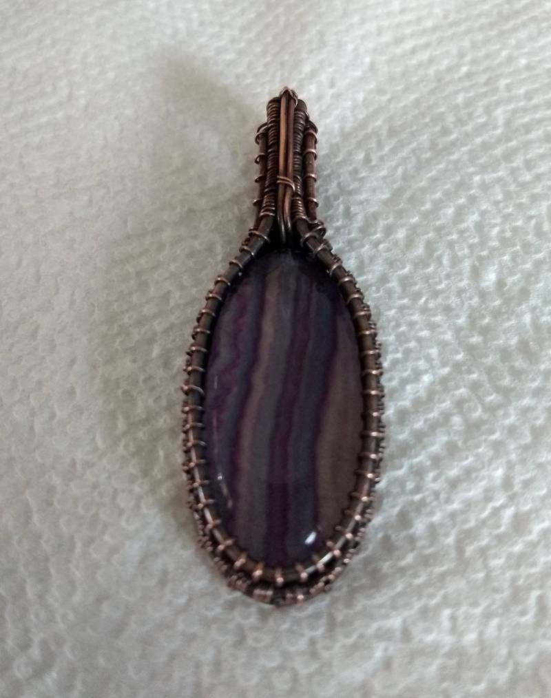 Wire Wrapped Kupfer Anhänger, Handgemachter Schmuck, Draht Gewickelt Fluorit, Und Geschenk Wire Wrapped Kupfer Anhänger, Handgemachter Schmuck, Draht Gewickelt Fluorit, Und Geschenk von EvaVreugdenhil