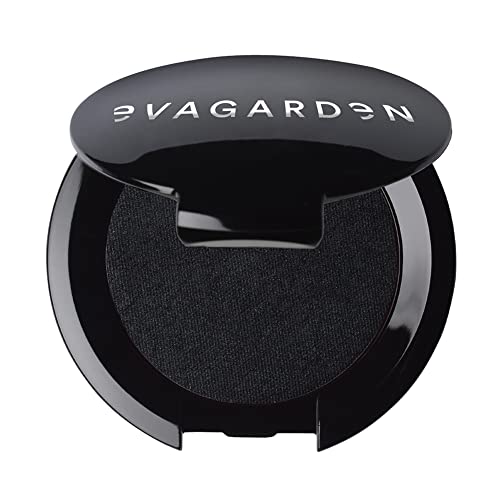 EVAGARDEN Velvet Matte Eye Shadow - Creamy and Velvety Powder with Intense Color - High Pure Pigmente Creates Soft Focus Effect - Light, Adherent Film Blends Easily - 128 Black - 2g von Evagarden