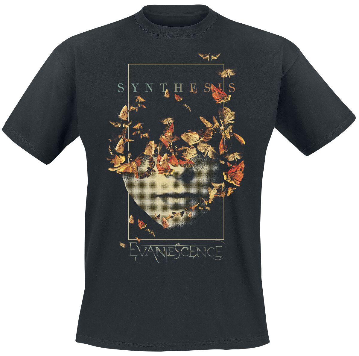 Evanescence Half Face T-Shirt schwarz in M von Evanescence