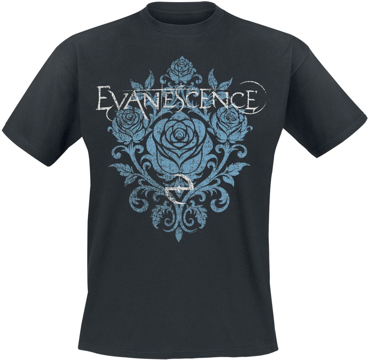 Evanescence T-Shirt - Blue Rose - S bis XXL - für Männer - Größe M - schwarz  - Lizenziertes Merchandise! von Evanescence