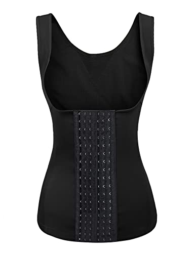 Evanhome Damen Taillentrainer Cincher Unterbrustkorsett Weste Stahlstäbchen Sanduhr Body Shaper mit Haken S-4XL, Schwarzer Haken, 4X-Large Evanhome Damen Taillentrainer Cincher Unterbrustkorsett Weste Stahlstäbchen Sanduhr Body Shaper mit Haken S-4XL, Schwarzer Haken, 4X-Large von Evanhome