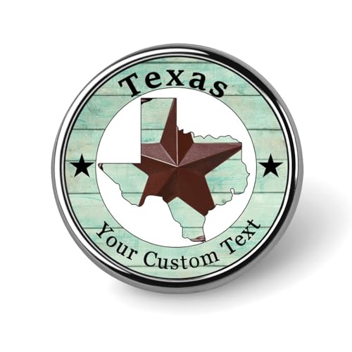 Evans1nism Emaille-Anstecknadeln, Großpackung mit Texas-Sternen, Pins für Rucksäcke, Stadtname, einheimische Jeansknöpfe, Land, personalisierbar, Geschenk für Frauen, Mädchen, Mutter, Lehrer, von Evans1nism