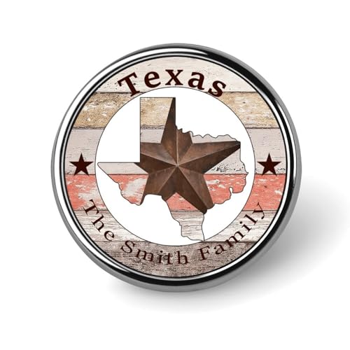 Evans1nism Emaille-Anstecknadeln, Großpackung mit Texas-Sternen, Pins für Rucksäcke, Stadtname, einheimische Jeansknöpfe, Land, personalisierbar, Geschenk für Frauen, Mädchen, Mutter, Lehrer, von Evans1nism