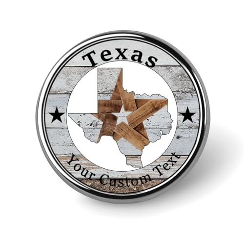 Evans1nism Emaille-Anstecknadeln, Großpackung mit Texas-Sternen, Pins für Rucksäcke, Stadtname, einheimische Jeansknöpfe, Land, personalisierbar, Geschenk für Frauen, Mädchen, Mutter, Lehrer, von Evans1nism