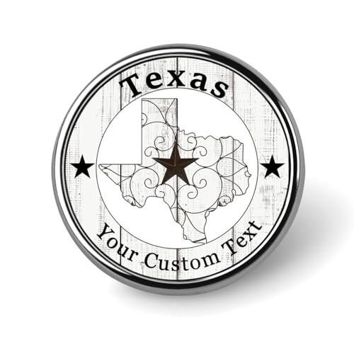 Evans1nism Texas Stars Pins Pack Nation's Hauptstadt Pins für Rucksäcke, Stadtname, Anstecknadel, Standortabzeichen, Anstecknadeln, personalisierte Reisabzeichen, Brosche für Freunde, Kleidung, Dekor, von Evans1nism