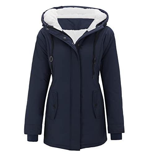 Evansamp Jacke Damen, Cardigan Damen Sommer Lang, Langarm Fleecejacke Plüschjacke Mantel Damen, Windbreaker Damen Wasserdicht Lang, Softshelljacke Winterjacke von Evansamp