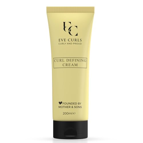 Eve Curls Curl Defining Cream – 200ml – Lockencreme für perfekte Definition – Feuchtigkeit & Anti-Frizz – Curly Girl Methode – Styling für Lockiges Haar von Eve Curls