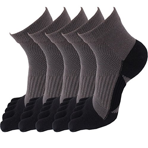 Evedaily Herren Socken Zehensocken Baumwolle Sneakersocken 39-42 Grau (5 Paar) JZMC1688017 von Evedaily