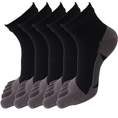 Evedaily Herren Socken Zehensocken Baumwolle Sneakersocken 39-42 Schwarz (5 Paar) JZMC1688017 von Evedaily