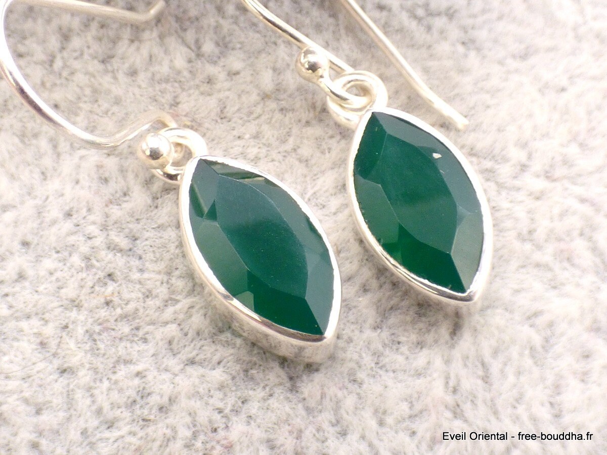 Onyx Vert Marquise Ohrringe 925 Silber, Aw83 Onyx Vert Marquise Ohrringe 925 Silber, Aw83 von EveilOriental