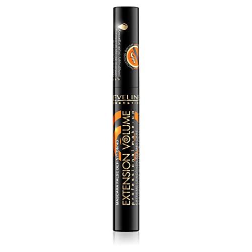 Eveline Cosmetics Extension Volume Mascara, verlängernd und pflegend, 10 ml, Schwarz von Eveline Cosmetics