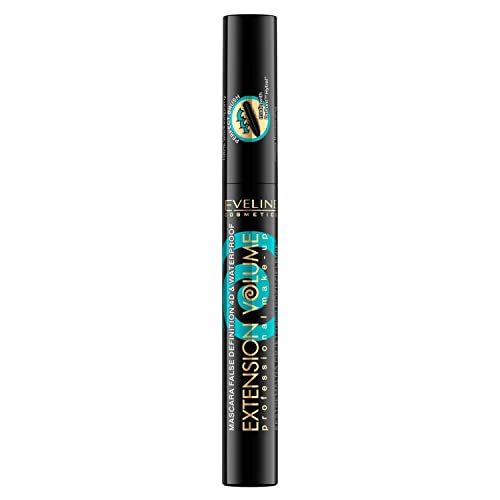 Eveline Cosmetics Extension Volume Professionelles Makeup 4D False Definition Wasserfeste Mascara - Extremes Volumen, Länge & Trennung von EVELINE COSMETICS