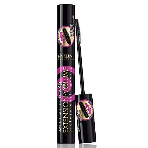 Eveline Cosmetics Extension Volume Mascara Wimperntusche, verdickend und trennend, 10 ml, Schwarz von Eveline Cosmetics