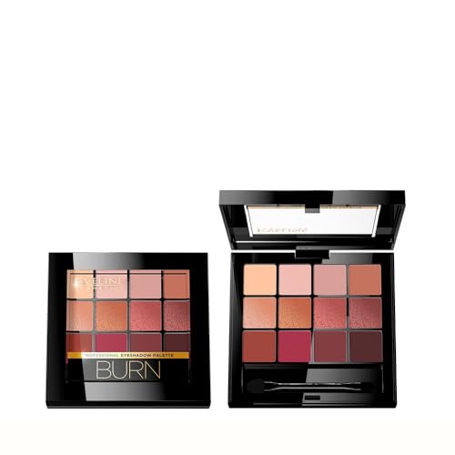 Eveline Cosmetics All In One Lidschatten Palette - 12 Farben Burn Edition für Tages- und Nachtlooks von EVELINE COSMETICS