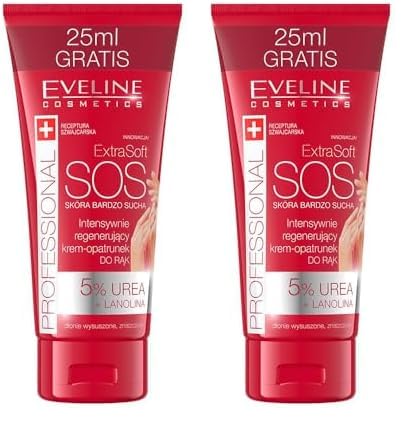 Eveline Cosmetics Extra Soft Intensiv Regenerierende Handcreme-Bandage mit 5% Urea, Lanolin, Hyaluronsäure - Tiefe Feuchtigkeit und Elastizität - 100ml (Packung mit 2) von EVELINE COSMETICS