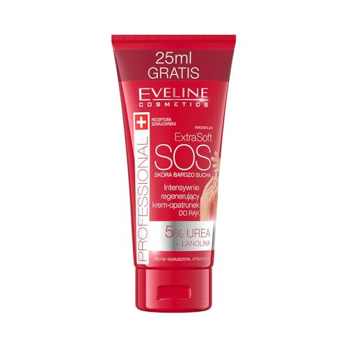 Eveline Cosmetics Extra Soft Intensiv Regenerierende Handcreme-Bandage mit 5% Urea, Lanolin, Hyaluronsäure - Tiefe Feuchtigkeit und Elastizität - 100ml von EVELINE COSMETICS