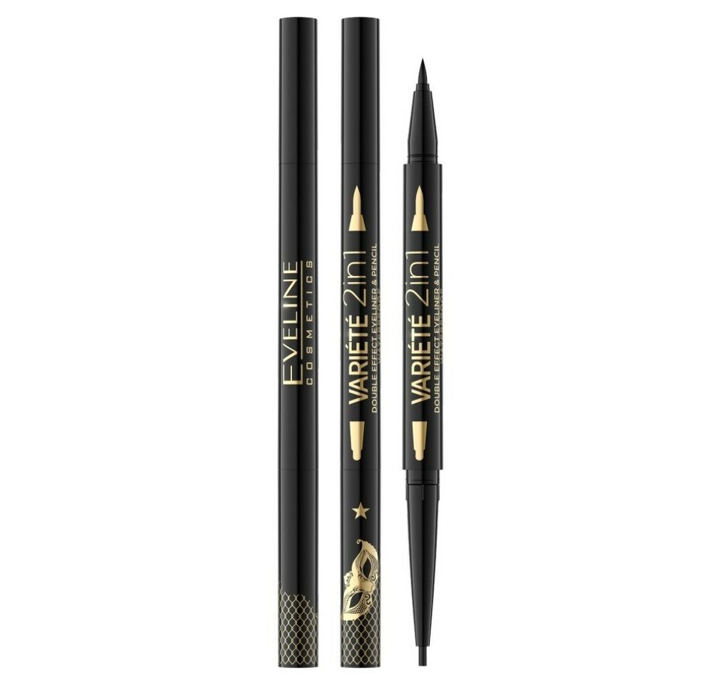 Eveline Cosmetics Eyeliner Variete Eyeliner Double Effect 2in1 1szt von Eveline Cosmetics
