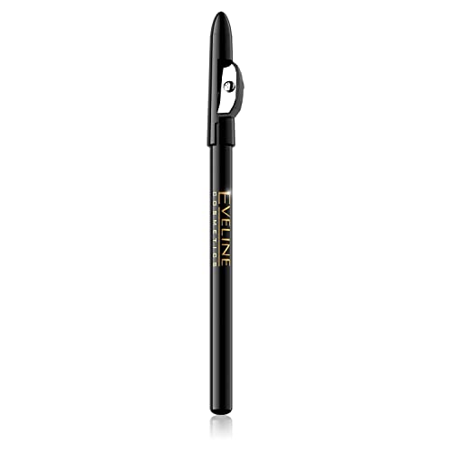 Eveline Cosmetics Eyelinerstift mit integriertem Anspitzer - Ultraweiche Formel für mühelose Augen-Make-up-Anwendung von EVELINE COSMETICS