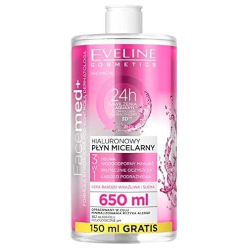 Eveline Cosmetics Facemed Hyaluronic 3In1 Micellar Liquid, 650 ml von Eveline Cosmetics