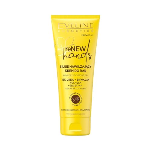 Eveline Cosmetics Renew Hands Intensiv Feuchtigkeitsspendende Handcreme mit 15% UREA & Squalan - Fortschrittliche Hautpflege für geschmeidige, genährte Hände | 75 ML von EVELINE COSMETICS