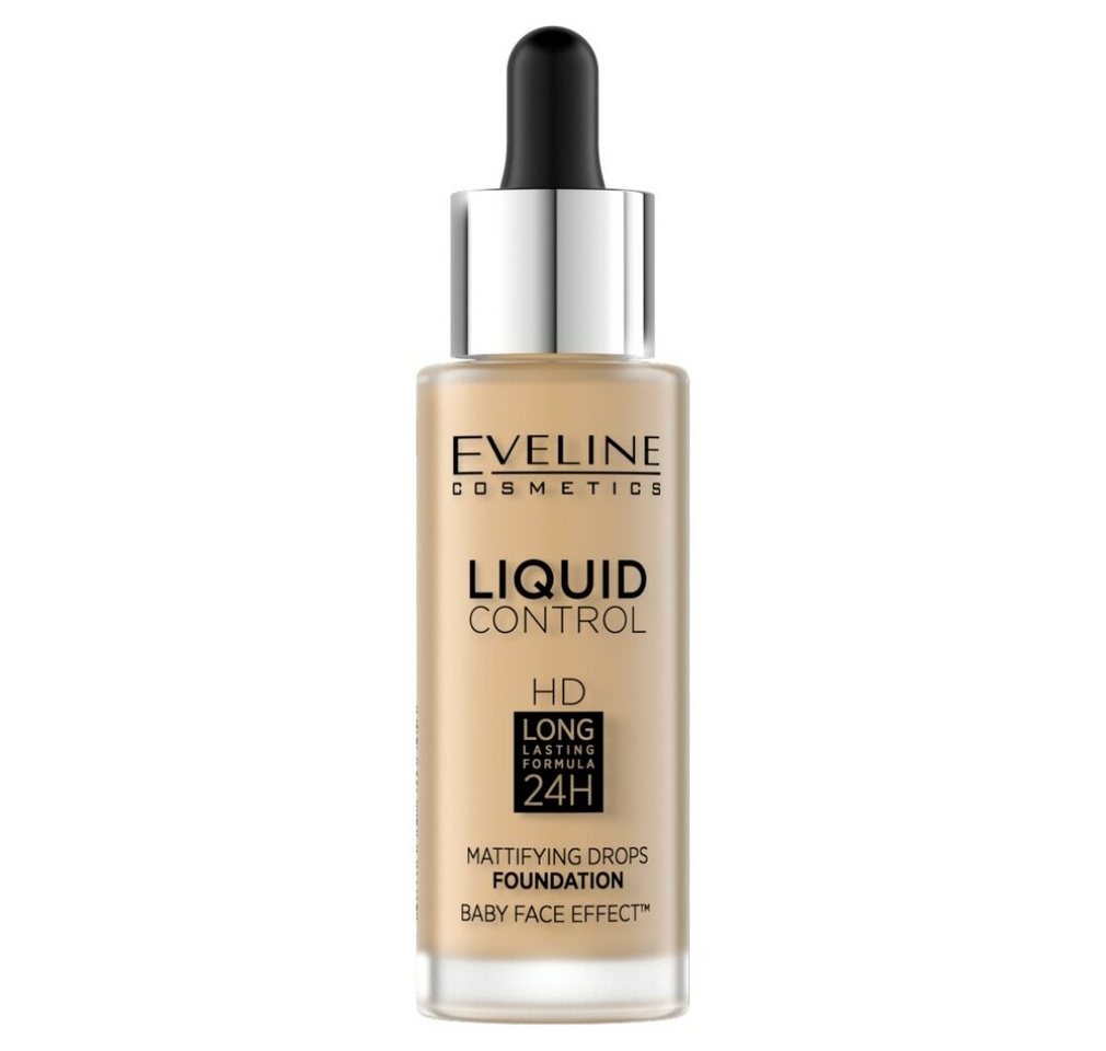 Eveline Cosmetics Foundation Liquid Control HD Face Primer mit Tropfer Nr. 016 vanillebeige von Eveline Cosmetics