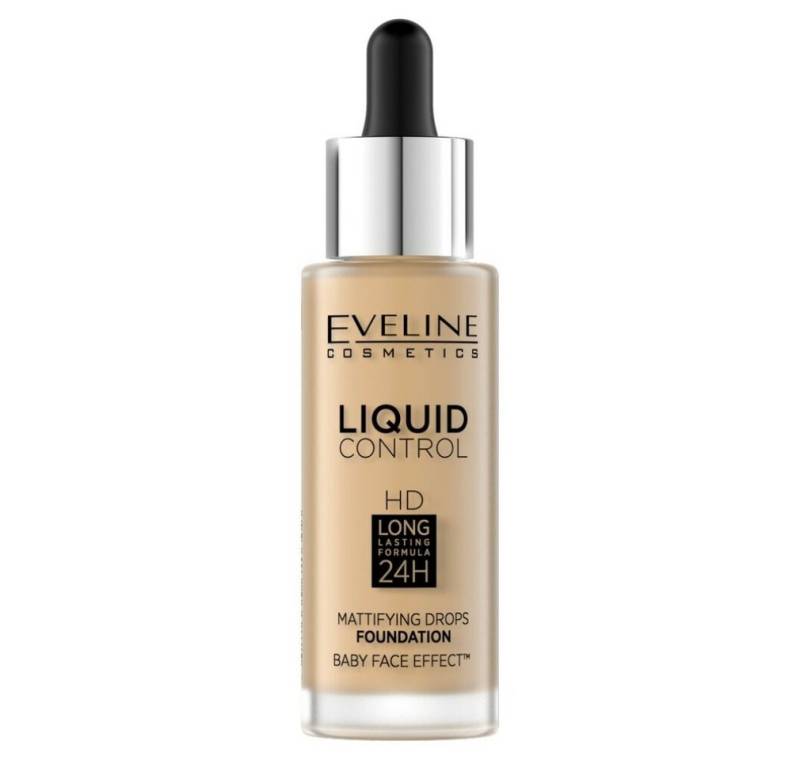 Eveline Cosmetics Foundation Liquid Control HD Face Primer mit Tropfer Nr. 016 vanillebeige von Eveline Cosmetics