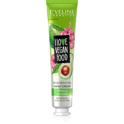 Eveline Cosmetics I Love Vegan Food Avocado & Hibiskus Handcreme - Regenerierende, Nährende und Beruhigende Formel - 50ml von EVELINE COSMETICS
