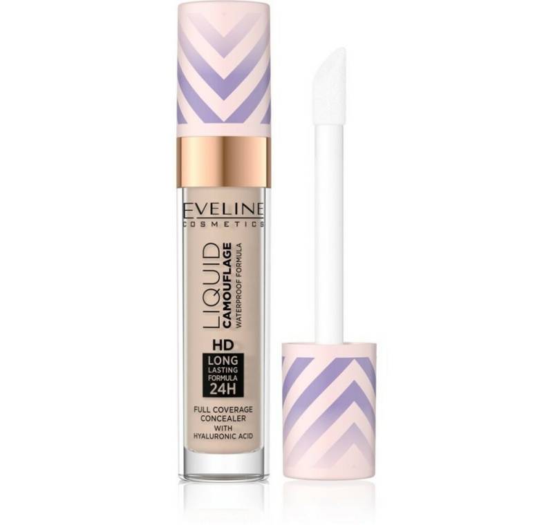 Eveline Cosmetics Lidschatten-Base Eveline Liquid Camouflage Waterproof Concealer mit Hyaluronsäure von Eveline Cosmetics