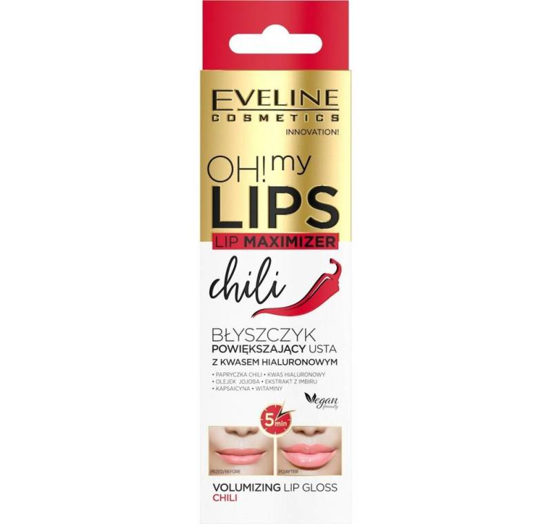 Eveline Cosmetics Lipgloss Oh My Lips Lip Maximizer Lipgloss mit Hyaluronsäure Chili 4.5ml von Eveline Cosmetics