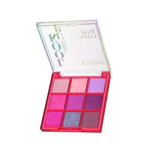 Eveline Cosmetics Look UP Neon Pink Lidschattenpalette - 9 mischbare Nuancen für mutige und atemberaubende Augen-Make-up-Looks von EVELINE COSMETICS