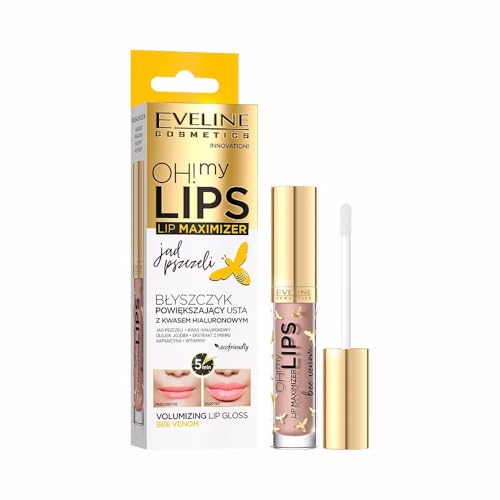 Eveline Cosmetics Oh! My Lips Plumping Lip Gloss mit Hyaluronsäure & Bienengift - Sofortiges Volumen in 5 Minuten, angereichert mit VOLUME MAXIMIZE-Technologie, pflegenden Ölen & Vitaminen - 4.5 ML von EVELINE COSMETICS