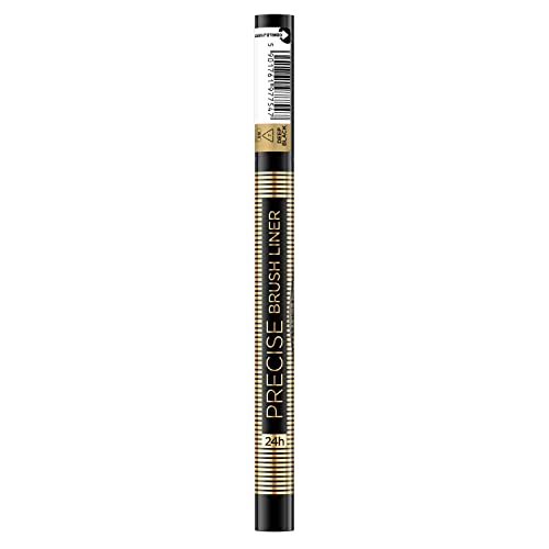 Eveline Cosmetics Präziser Pinsel Eyeliner - Lang anhaltender 24-Stunden-Halt, Tiefschwarz, Einfache Anwendung für Anfänger, Weicher Präzisionspinsel von EVELINE COSMETICS